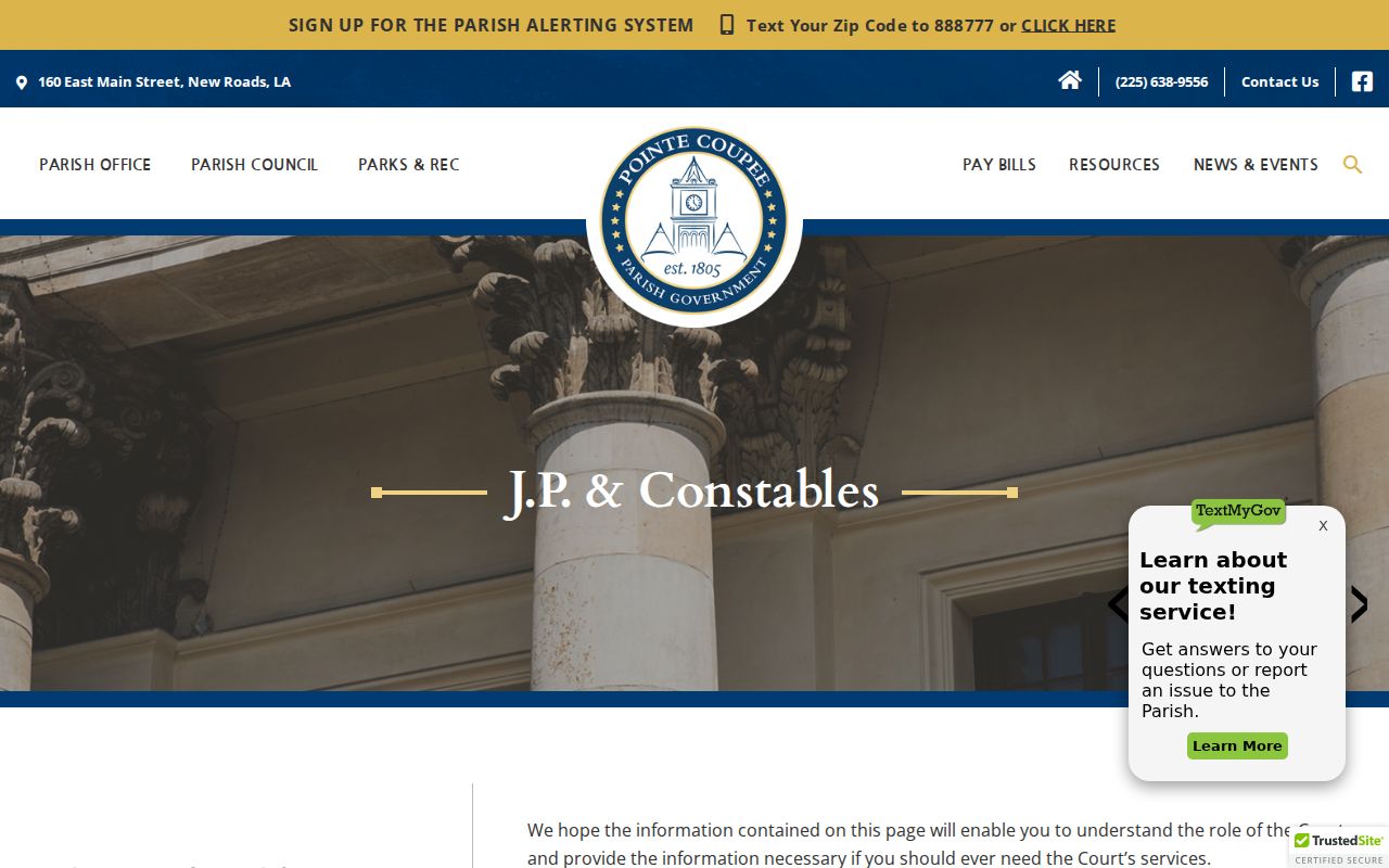 Fordoche court docket Justice of the Peace district directory