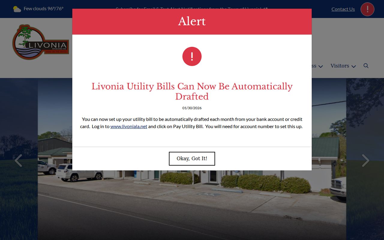 Livonia court docket Town of Livonia civic and court information